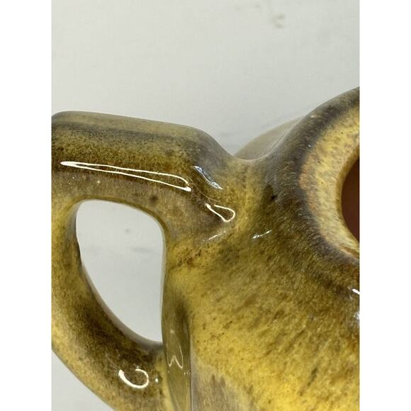 Gonder Original #33 Sugar No Lid- Rare Yellow Glaze w Brown Drip Perfect Cond. - Picture 6 of 6